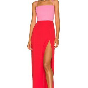 Amanda Uprichard Pink and Red Avani Gown